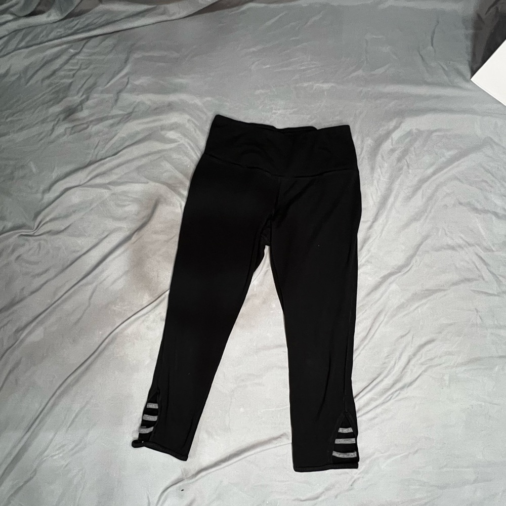 High-Waisted Black Crop Leggings for Women